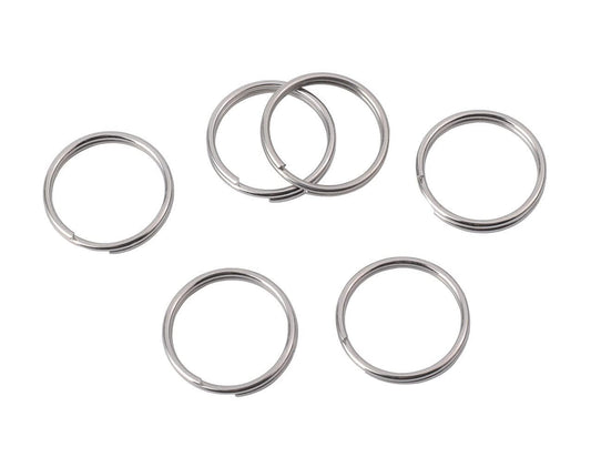 1/2 Inch Split Key Rings,Stainless Steel Dogs Cats ID Tag Mini Thick Keyrings,16mm Small Key Chain Ring for Dogs Tag,Craft,Car Keys,Women and Men Car Key Rings - Pack of 50 Pcs