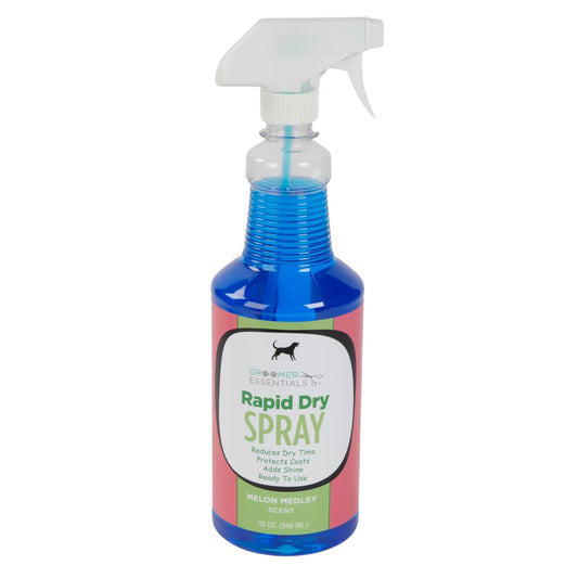 GROOMER ESSENTIALS Rapid Dry Spray - Fast Drying and Conditioning - 32 oz.