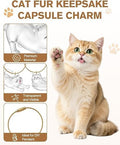 2 Pcs Cat Hair Keepsake Keychains, Pet Hair Keychain for Collecting, Cat Hair Keepsake Bottles, Cats Fur Keepsake Gifts,