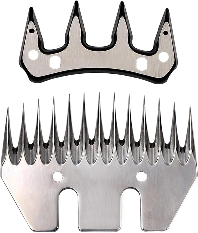 Sheep Shears Blades Replacement Clipper Blades Stainless Steel Straight 13 Tooth Electric Wool Comb Cutter Goats Clipper