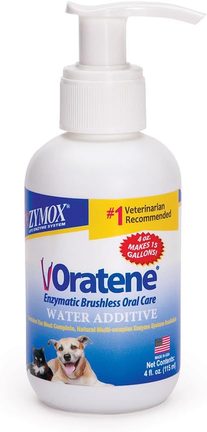 PET King Brands Zymox Oratene Water Additive Enzymatic Brushless Oral Care, 4 Ounces
