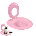 Cat Toilet Training Kit, Removable Pet Litter Box Alternative, Washable & Reusable Cat Potty Trainer, Easy-to-Clean Cat Bathroom System, Portable Indoor Toilet Solution for Cats (Pink)