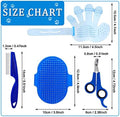 Patelai 4 Pcs Bunny Grooming Kit Bunny Brush Rabbit Nail Clipper, Blue