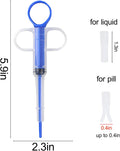 2Pcs Pet Pill Shooter Plunger Popper for Small Cats and Dogs, Soft Tip Medication Dispenser, Small Animal Feeding Tool f