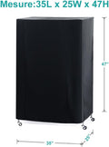 PONY DANCE Pets Product Universal Birdcage Cover Blackout & Breathable Birdcage Cover for Pets' Good Night, Large, Black, 35 L x 25 W x 47 in H