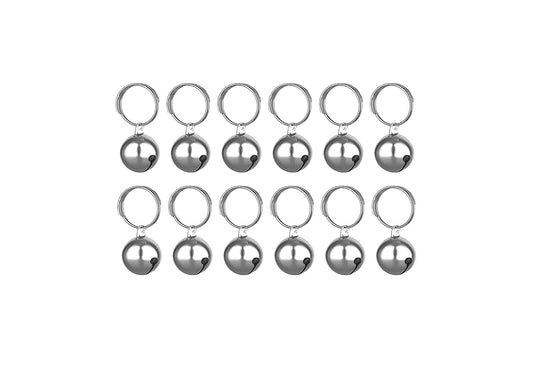 SKYPIA 3 Pack Pet Bells for Dog Cat Collar Charm Pet Pendant Accessories Stainless Steel Anti-Lost Training Bells for Collars Pet Pendant Accessories 1/2-Inch Silver