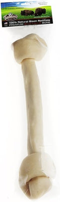 Tasman's Natural Pet All-Natural Buffalo (Bison) Collagen-Based Bones - 1 Jumbo Bone. Traditional Rawhide Alternative.