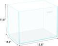 LYPHARD AQUARIUMS 9.5 Gallon Rimless Aquarium, Ultra Clear Glass Low Iron Small Fish Tank for Betta, L15.7×W11.8×H11.8 I