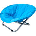 The Lakeside Collection Pet Moon Chair Bed Foldable Indoor Outdoor Elevated Adjustable Height - Blue