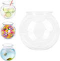 Plastic Fish Bowl, Unbreakable Small Round Fish, Heavy Duty Plastic Ivy Bowls Centerpiece for Candy, Carnival Games, Pri
