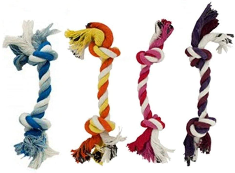 Knivel Puppy Rope Toys for Small Dogs - Puppy Teething Toys - Knots Dog Toy for Smart Newborn Pet and High Active Puppies - Doggy Mini Dental Pack of 4