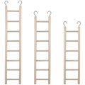 3pcs Natural Wooden Bird Ladder Birdie Basics Perch for Cage Parrots Parakeets Cockatiels Climbing Accessories Wood Perch (6 Step 7 Step 8 Step)