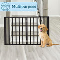 Pet Gate - 4-Panel Indoor Foldable Dog Fence for Stairs, Hallways, or Doorways - 72x24-Inch Wood Freestanding Dog Gates 