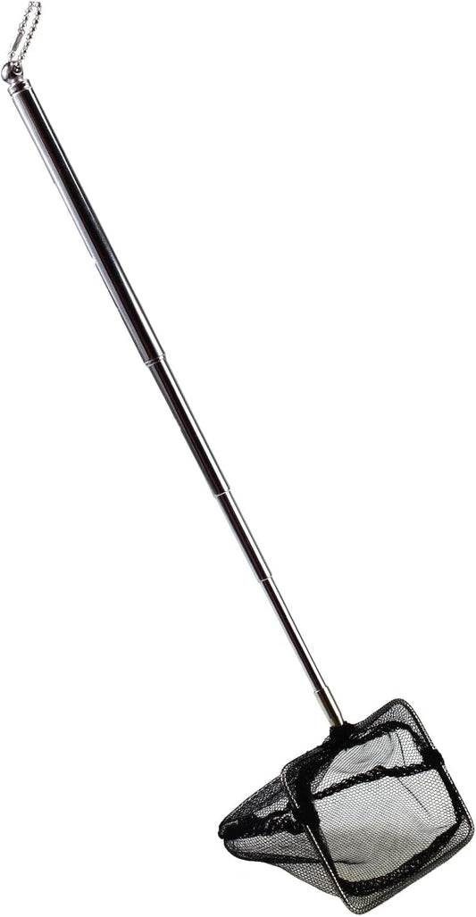 AQUANEAT Aquarium Net with Extendable Long Handle, Adjustable Wastes Skimming Cleaning Tools for Fish Tanks