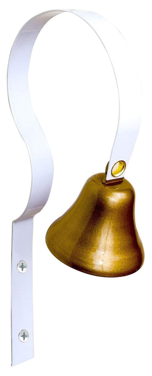 GoGo Bell Dog Doorbell for Housebreaking/Housetraining Door Bell/Potty Training Your Poochie to Let You Know When they Need to Tinkle (White, Qty 1)