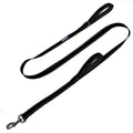 Max and Neo Double Handle Traffic Dog Leash - Reflective, Donates to Dog Rescue (Black, 6 FT)