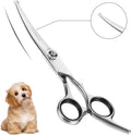Chibuy Curved dog grooming scissors with Round Tips, Pet Shear for Cats, 4CR Stainless Steel Bending, Professional Tools