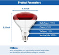 250W Heat Lamp Bulbs 1 Pack Infrared Heat Lamp for Chickens with E26 Socket and 5000 Hours Lifespan Heat Light Bulb for 