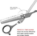 Chi-buy Dog Grooming Scissors 4CR Stainless Steel Pet Thinning Shears, Heavy-duty Titanium Coated, Size 6.7"