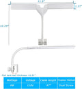 LED Aquarium Light Full Spectrum Clip Fish Tank Light Plants Light Double Swing Arm Light 4W Suitable for 2-10 Gal Fish 