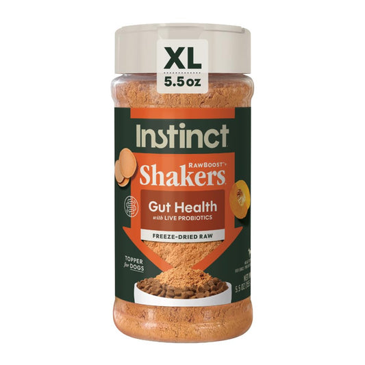 Instinct RawBoost Shakers, Freeze-Dried Dog Food Powder Topper, Chicken - Gut Health, 5.5 oz. Bottle