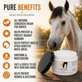 Horse Skin Summer Protection Bundle | Includes Pure Sole Horse Sunscreen Cream (8 oz) and Bug Off Balm (8 oz) | Helps Pr