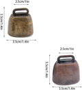 5 Pack Grazing Copper Bells, Metal Cow Bells for Dogs, Animal Copper Loud Bronze Bell, Small Brass Bell, for Cow Horse Sheep Cats Small Pets Anti-Theft Accessories (Bronze), 1, Brass Bronze Iron,