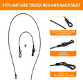 Dog Seat Belt,5FT Chew-Proof Stainless Steel Wire Tether for Car Safety