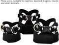 3 Pack Bearded Dragon Harness and Leash Set - Adjustable Soft Leather Vest with 6.89FT Retractable Lead, Escape-Proof Li