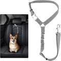 Plutus Pet Dog Seat Belt for Car Headrest, Reflective with Elastic Bungee