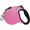 CROWN PAWS 16 ft Retractable Dog Leash for Large Dogs up to 110 lbs,Tangle-Free Nylon Tape,Pink Dan L