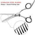 Chi-buy Dog Grooming Scissors 4CR Stainless Steel Pet Thinning Shears, Heavy-duty Titanium Coated, Size 6.7"