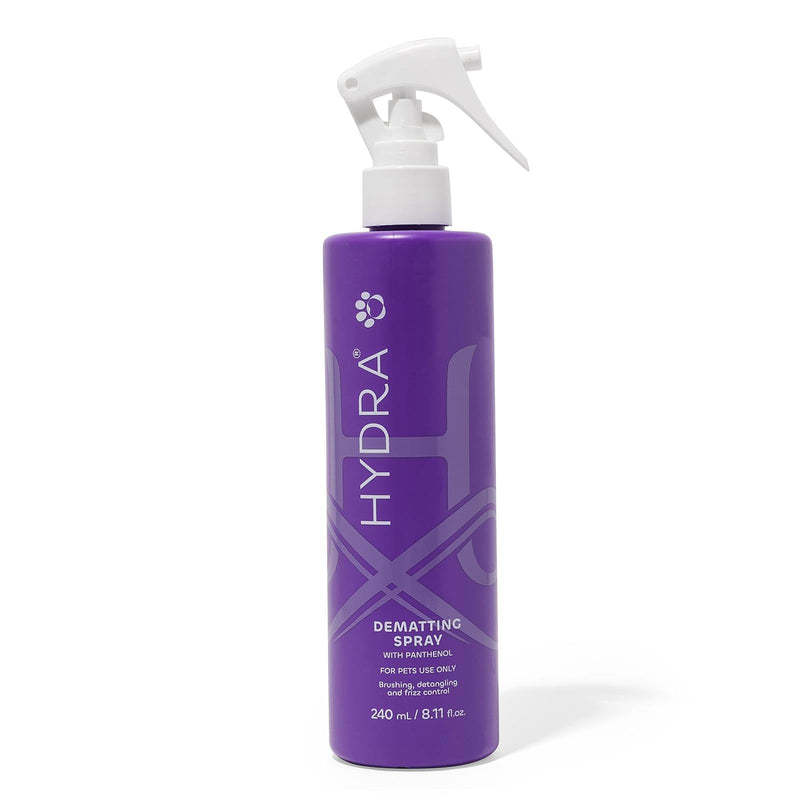 Hydra Pet Care Ultra Dematting and Finishing Spray for Dogs and Cats, Pet Detangler for Long Fur, 8.12-Ounce Bottle