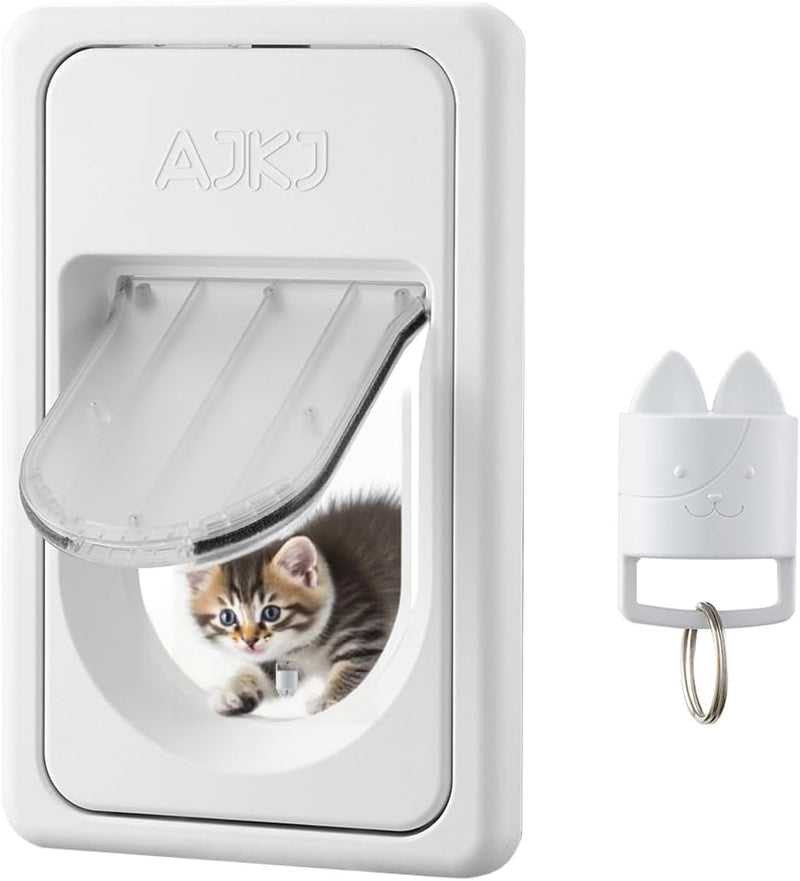 Smart Electronic Pet Door, Automatic Cat Dog Door with 3 Modes, Battery Powered Electronic Sensor Pet Door with 1 Sensin
