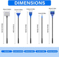 5 in 1 Fish Tank Cleaner Kit Aquarium Cleaning Tools with 19 Inch Anti-Slip Handle Fish Tank Cleaner with Algae Scraper 