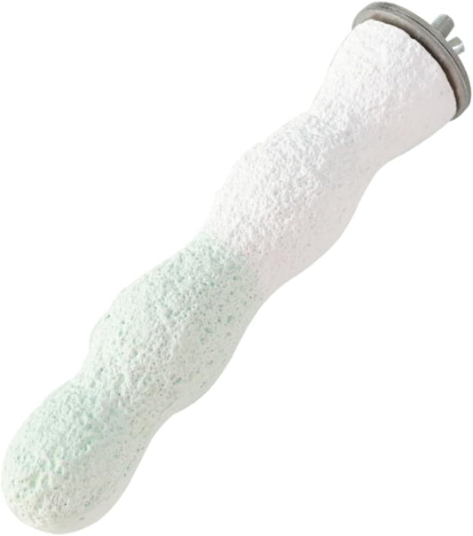 Bird Perches for Cage, Abrasive Surface High Calcium Mineral Parrot Perch Stand - Bird Nail File for Claw & Beak Health,
