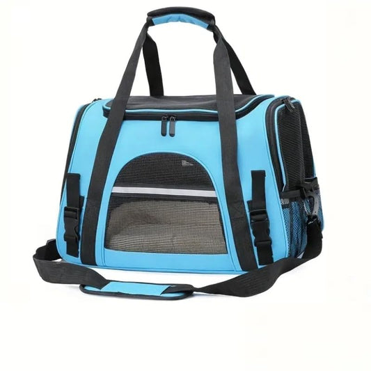 QQLe Cat Carriers, Dog Carriers, Pet Carriers – Airline-Approved Soft-Sided Bag for Cats & Small Dogs (Up to 15 lb), Foldable, Breathable Mesh, Privacy Cover, Washable & Lightweight