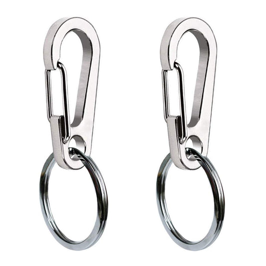 COMTIM 2 Pack Dog Tag Clips, Stainless Steel Heavy Duty Quick Clips Pet ID Tag Holder for Dog/Cat Collar and Harness