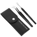 AKOSN Premium Tick Removal Tool - Stainless Steel Flea Remover for Pets Dogs Cats Humans -Safe Tick Control Puller &Precision Fine Point Tweezers to Completed Remove All Size Ticks, 1 Set