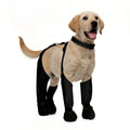 All-in-One Dog Suspender Boots for Small, Medium & Large Dogs – Waterproof Paw Protectors with Non-Slip Sole & Reflective Straps, Ideal for Rain, Snow, and Hiking (Black, L)