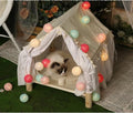 Pet House Tent Dog Kennel cat Kennel Spring and Summer Seasons can be dismantled and Washed Cute Princess Room Small Dog