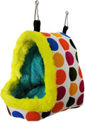 Litewoo Bird Hanging Hammock Winter Warm Parrot Nest House Bed Plush Snuggle Pet Cave Hammock Toy for Conure Lovebird Budgie Parakeet Cockatiel Cage Accessory (Medium)