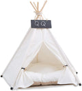 Scnbom Pet Teepee Dog & Puppy Cat Tents Tipi Bed Portable Houses