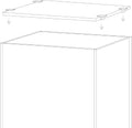 LANDEN Glass Aquarium Lid with Clips for 30x30cm 6.6 Gallon Rimless Tank