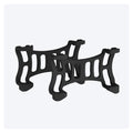 Tractive Rubber Clip Mount x2 for Tractive Dog 6 GPS Tracker (Black)