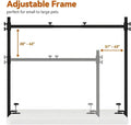 Dog Grooming Arm for Table, L Size, Adjustable 42" Height & 31"–43" Width, H-Shape Stable Grooming Stand, Clamp Fits up to 2.76", with Hammock & 2 Nooses for Home Grooming & Nail Trimming