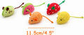 Haourlife Catnip Cat Mice Toys Interactive Mouse Cat Toy for Indoor Adult Cats Kitten Kitty Baby Cat Chew Exercise Toy Fruit-Shaped Mice Cat Toy Set - 5PCS