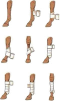 Elastic Compression Bandage Wrap for Horses, Adjustable Equine Leg Support, Breathable Stretch Wrap for Tendon, Ankle, H