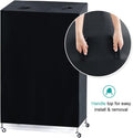 PONY DANCE Pets Product Universal Birdcage Cover Blackout & Breathable Birdcage Cover for Pets' Good Night, Large, Black, 35 L x 25 W x 47 in H