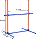 mioule Dog Agility Training Equipment, 2-Sets Adjustable Dog Jumps & Hurdles Set for Backyard, Outdoor Dog Obstacle Course Training Starter Kit with Weave Poles and Carrying Bag for Large Small Dogs